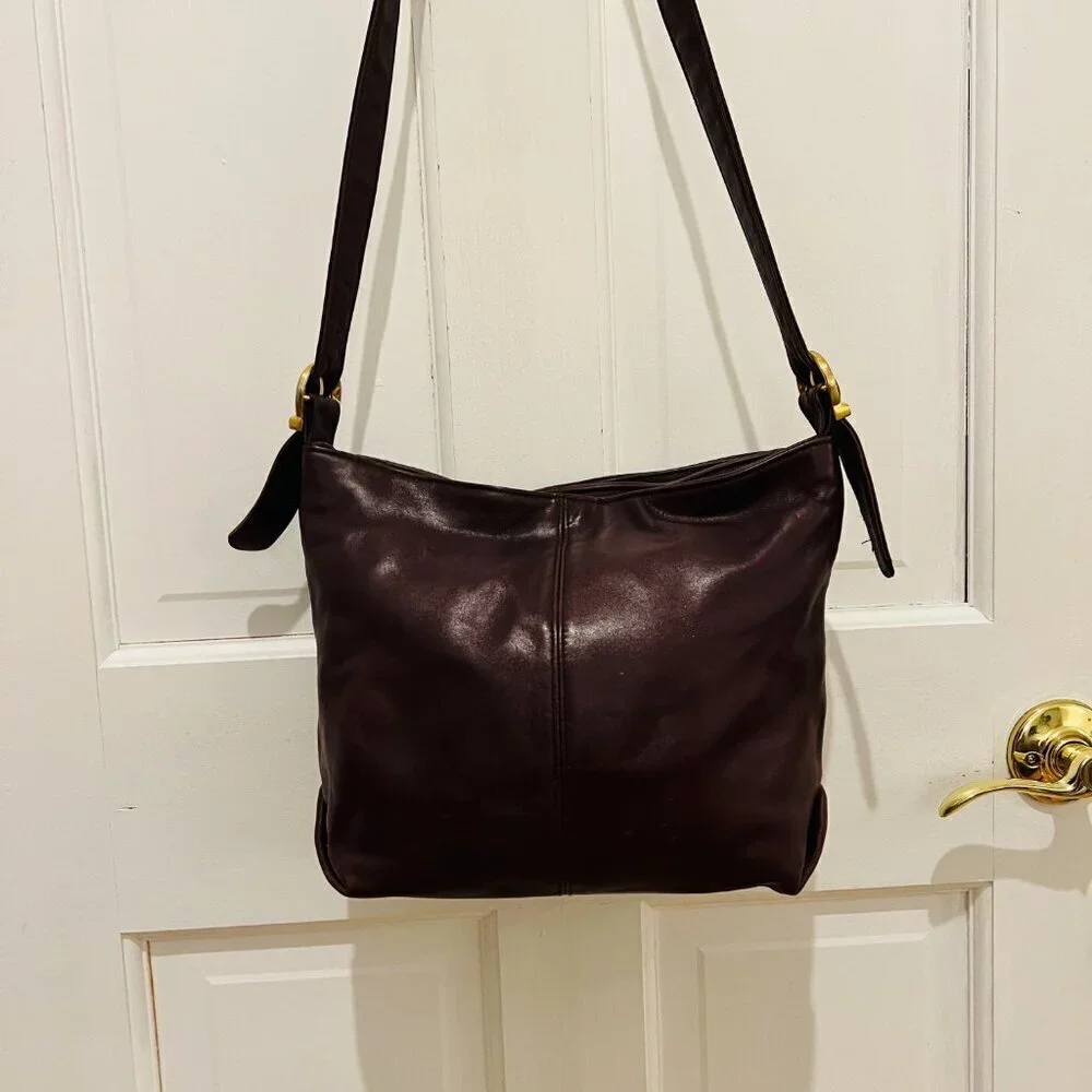 Vintage Stone Mountain Leather Shoulder Handbag Purse